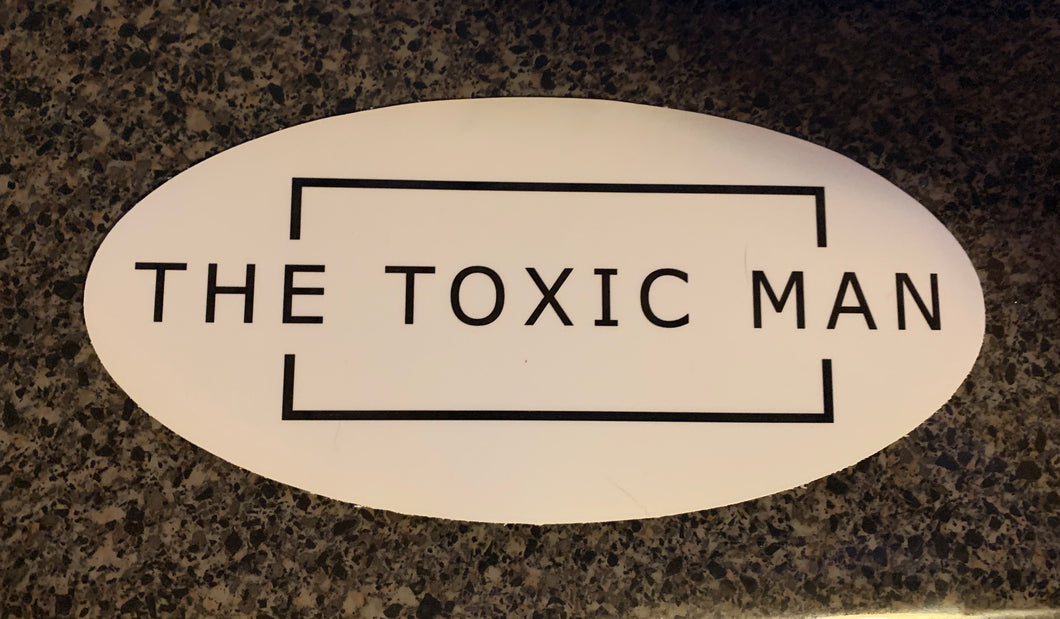 Classic The Toxic Man Oval Window Sticker